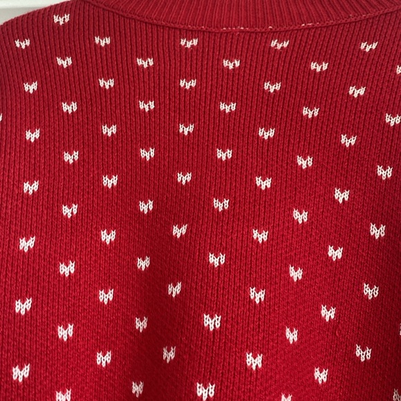 🆕 FREE PEOPLE 🇺🇸 Easy Street Sweater in Cherry 🍒 Combo Size Large Oversized - Picture 10 of 10